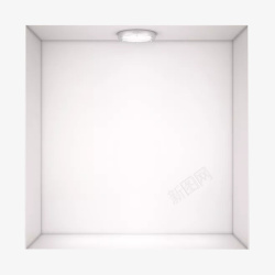 凹管白色简洁方形展台高清图片