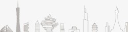 广州市电视塔线型建筑广州电视塔高清图片