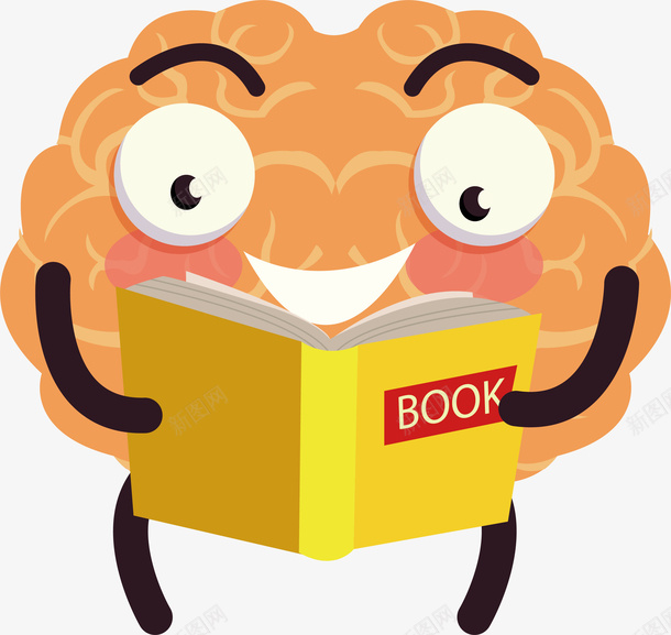 看书学习的大脑png免抠素材_新图网 https://ixintu.com 人类大脑 大脑 学习的大脑 看书学习 矢量png 训练思维