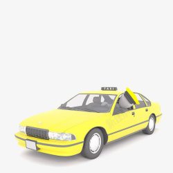 黄色的小轿车出租汽车高清图片