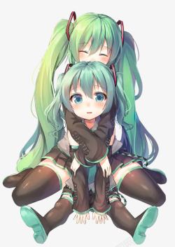 初音系萌萌少女素材