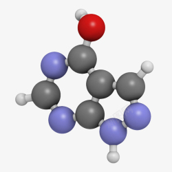 蓝色药袋黑蓝色别嘌呤醇痛风药分子形状素高清图片