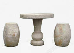 立体石头展示清新休闲石头圆台桌高清图片