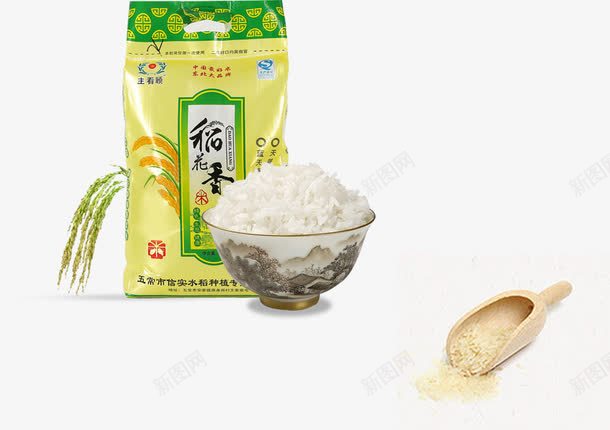 黄色稻米香大米png免抠素材_新图网 https://ixintu.com 大米 小米 稻子 稻米香 米面粮油 米饭