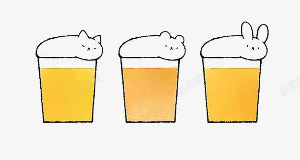 爬着的小猫杯子png免抠素材_新图网 https://ixintu.com 小猫 杯子 简笔画 线条图
