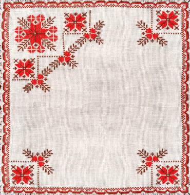 乌克兰传统绣花毛巾背景