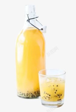 杯装百香果果汁瓶装百香果果汁杯装果汁高清图片