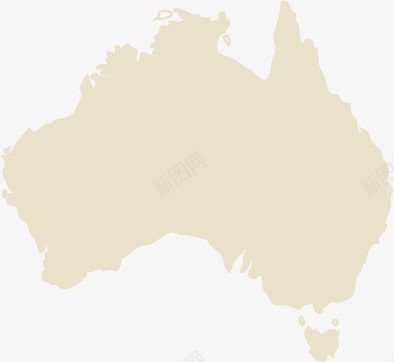 澳洲地图杏色透明png免抠素材_新图网 https://ixintu.com 地图 澳洲 透明