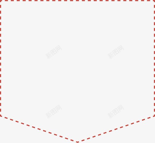 创意红色短虚线线框图标png_新图网 https://ixintu.com 图标 封闭 短虚线 红色