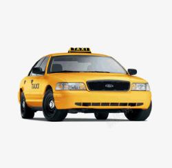 黄色福特出租车美国高清图片