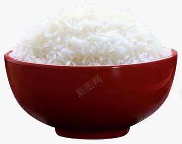 食物白色大米饭红色碗png免抠素材_新图网 https://ixintu.com 大米饭 白色 红色 食物