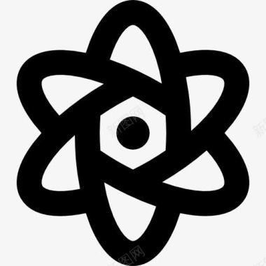 花的形状像一个原子六边形中心图标图标