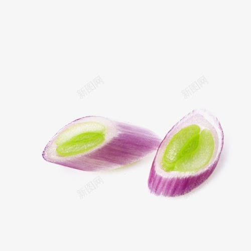 两瓣葱花png免抠素材_新图网 https://ixintu.com 两瓣 卡通 手绘 白色 简图 紫色 绿色 葱花 蔬菜