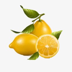 金色柠檬金桔柠檬水果装饰元素高清图片
