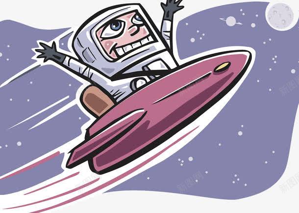 太空穿梭插画png免抠素材_新图网 https://ixintu.com 宇宙星空 插画 星际穿越 穿梭