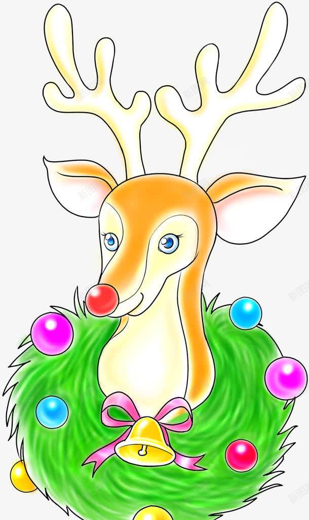 小鹿png免抠素材_新图网 https://ixintu.com 儿童画 卡通人物 圣诞节 手绘人物小鹿 抽象人物 童真