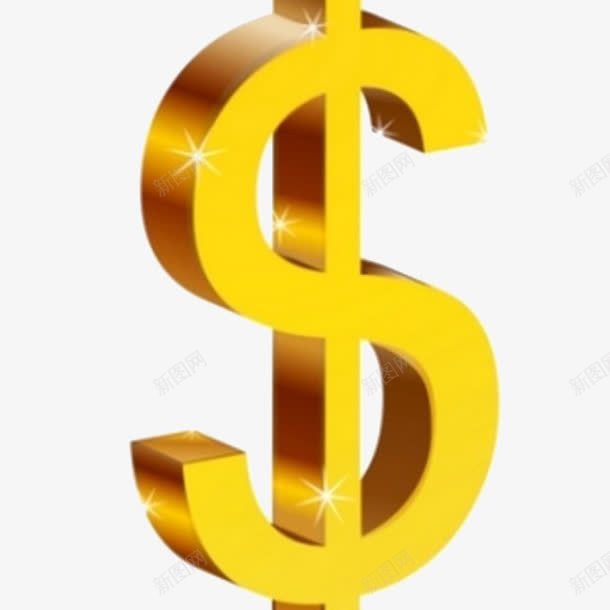 明亮的3D美元符号图标png_新图网 https://ixintu.com 标志 现金 美元 账单