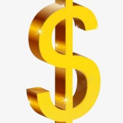 现金账单明亮的3D美元符号图标高清图片