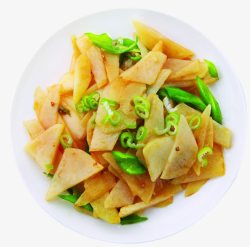 尖椒腊肉炒菜炒土豆片高清图片