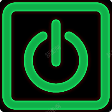 绿光开关电源图标图标