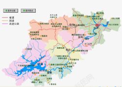 杭州地图杭州公路线图高清图片