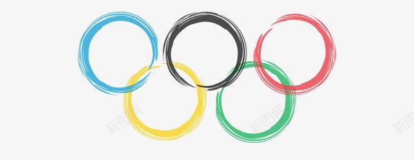 彩色奥运五环背景png免抠素材_新图网 https://ixintu.com 五环 图片 奥运 彩色 背景