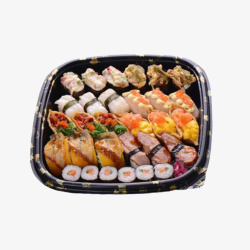 寿司纸盒一次性打包饭盒高清图片