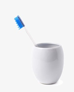 牙膏生活用品杯子里的牙刷高清图片