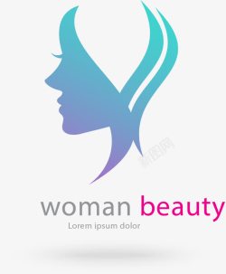 美容院标志女子头像美容院标志高清图片