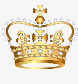 珍珠皇冠手绘珍珠黄金皇冠高清图片