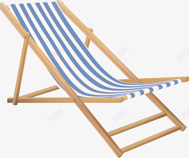 夏季度假沙滩躺椅png免抠素材_新图网 https://ixintu.com 休闲 坐躺椅子 夏季度假 夏日度假 条纹躺椅 沙滩躺椅 海滩度假