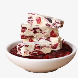 牛奶糖素材蔓越莓牛轧糖高清图片