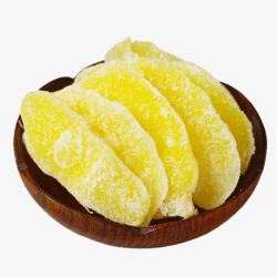 白色糖霜黄色姜片姜糖实物高清图片