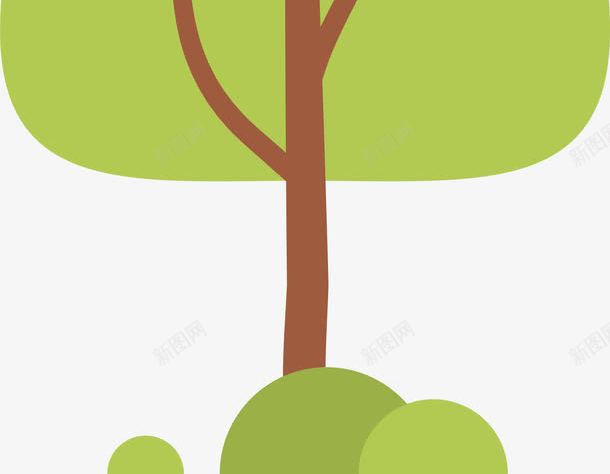 树木简笔画png免抠素材_新图网 https://ixintu.com 保护环境 卡通树木 手绘树木 树木简笔画 植树 环境 绿化