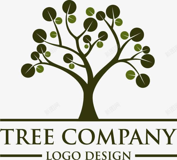 绿色植物装饰图案图标png_新图网 https://ixintu.com LOGO设计 免抠PNG 公司 商标 大树 小树 树木 牌子 绿色