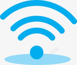 阴影信号蓝色阴影wifi信号格图标高清图片