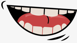 人类牙齿微笑白牙齿嘴巴矢量图高清图片