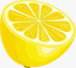 金色柠檬金色切开的柠檬图矢量图高清图片