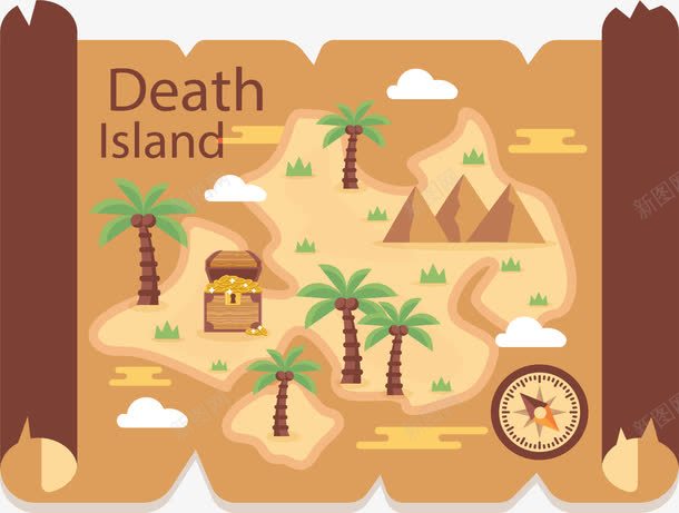 死亡冒险岛png免抠素材_新图网 https://ixintu.com 冒险岛 探险 死亡岛 矢量素材 藏宝图