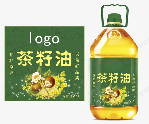 茶籽油标签png免抠素材_新图网 https://ixintu.com 产品实物 包装 标签 茶籽油