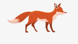 扁平化狐狸卡通狐狸矢量图高清图片
