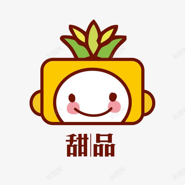 手绘卡通甜品店logo图标png_新图网 https://ixintu.com 卡通 手绘 标识设计 甜品 甜品屋 甜品店 黄色