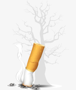 折断烟世界无烟日环境保护装饰插图高清图片