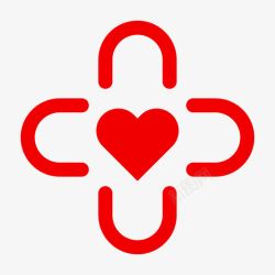 红十字会红色爱心十字素材