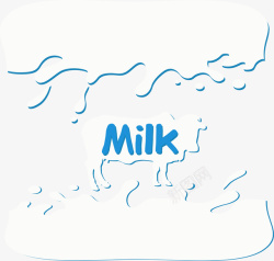 绘制图标白色牛奶绘制奶牛图标矢量图高清图片