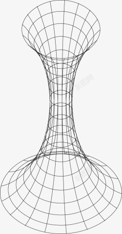 喇叭形状喇叭形网状几何创意抽象线条矢量图图标高清图片