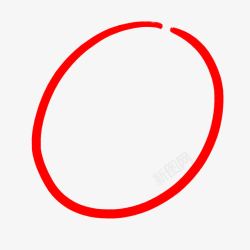 画圆手绘红圈高清图片