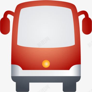 红色大巴车图标图标