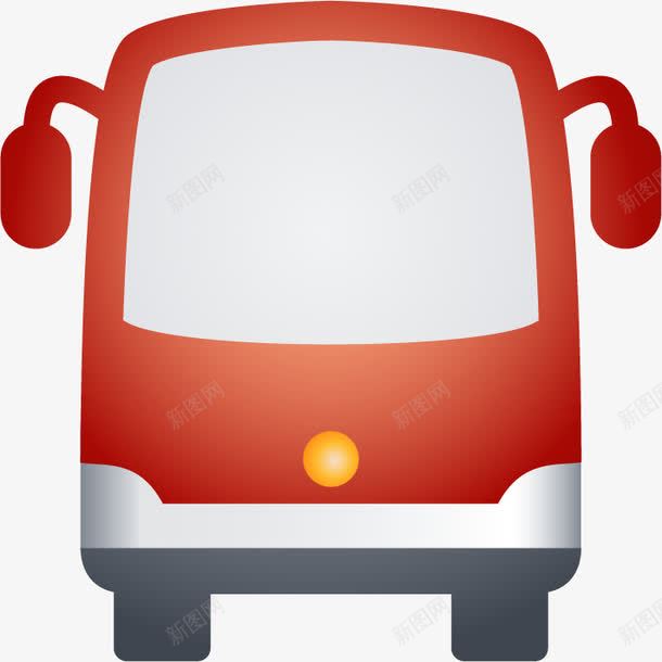 红色大巴车图标png_新图网 https://ixintu.com Q版汽车 UI 卡通 图标 大巴 客车 手绘 车