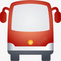 红色大巴车红色大巴车图标高清图片